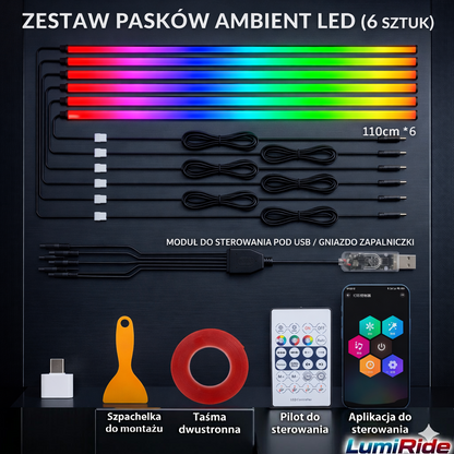 LumiRide - Ambient LED Uniwersalne