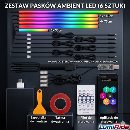 LumiRide - Ambient LED Uniwersalne