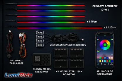 Zestaw Ambient LED LumiRide - Professional