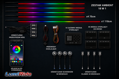 Zestaw Ambient LED LumiRide - Professional